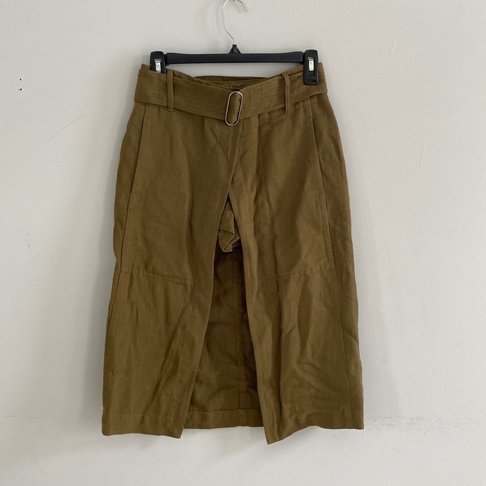 Olive Green Zara Knee Length Skort